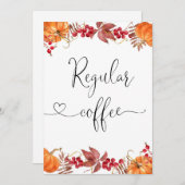 Automne Carte à café régulière (Devant / Derrière)