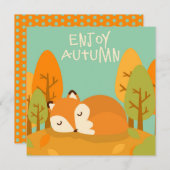 Automne Carte Appartement de voeux Automne (Devant / Derrière)