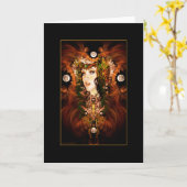 Automne - Carte de note vierge (Fleur jaune)