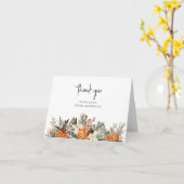 Automne Carte de remerciements de cannelle aux ora (Fleur jaune)