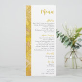 Automne Chêne Feuille Menu Mariage (Debout devant)