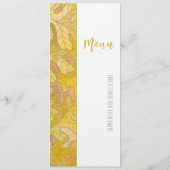 Automne Chêne Feuille Menu Mariage (Dos)
