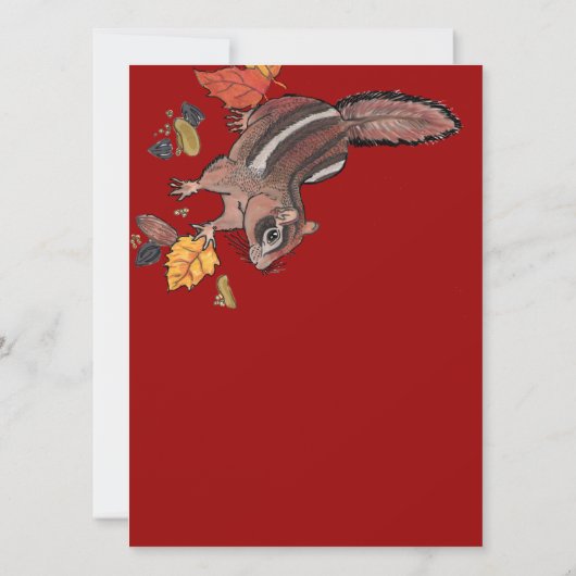 Automne Chipmunk~ Invitations (Dos)