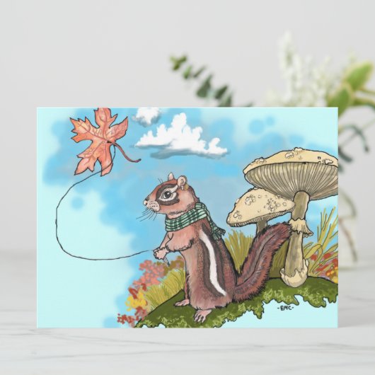 Automne Chipmunk~ Invitations (Debout devant)