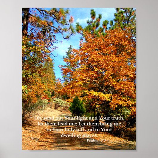 Automne Christian Poster Bible Verse Créationarts (Devant)