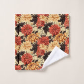 Automne Chrysanthèmes floraux (Gant de toilette)
