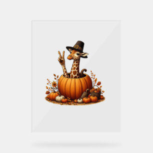 Automne Citrouille Automne Giraffe Thanksgiving Fe