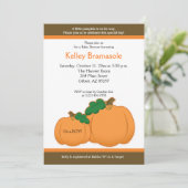 Automne Citrouille Baby shower 5x7 Invitation (Debout devant)