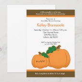 Automne Citrouille Baby shower 5x7 Invitation (Devant / Derrière)