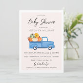 Automne Citrouille Baby shower Invitation (Debout devant)