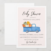 Automne Citrouille Baby shower Invitation (Devant / Derrière)
