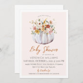 Automne Citrouille Baby shower Invitation (Devant / Derrière)