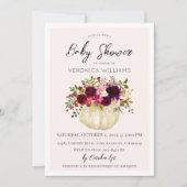 Automne Citrouille Baby shower Invitation (Devant)