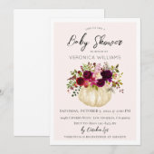 Automne Citrouille Baby shower Invitation (Devant / Derrière)