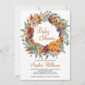 Automne Citrouille Baby shower Invitation (Devant)