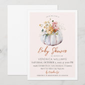Automne Citrouille Baby shower Invitation (Devant / Derrière)