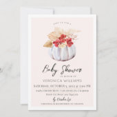 Automne Citrouille Baby shower Invitation (Devant)