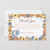 Automne Citrouille Baby shower Merci  (Devant)