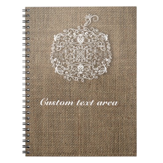 Automne Citrouille de l'automne Filigree et Carnet (Devant)