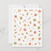 Automne Citrouille épice Baby Shower Invitations (Dos)