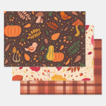Automne Citrouille et Feuille Envelopper un ensemb