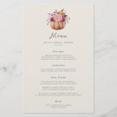 Automne Citrouille et Fleur sauvage Automne Menu d (Devant)