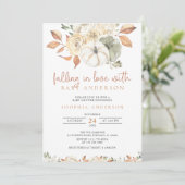 Automne Citrouille Invitation de Baby shower Autom (Debout devant)
