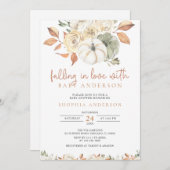 Automne Citrouille Invitation de Baby shower Autom (Devant / Derrière)