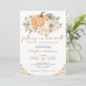 Automne Citrouille Invitation de Baby shower Autom (Debout devant)