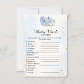 Automne citrouille Mot Scramble Baby Douche Carte (Devant)