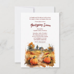 Automne Citrouille Patch Party Invitation