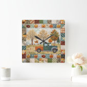 Automne Citrouille Pickup Truck Wall Horloge (Maison)