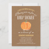 Automne Citrouille Rustique | Invitation Baby show (Devant)