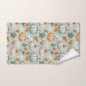 Automne Citrouille Serviette Jeu 3 Turquoise (Serviette à main)