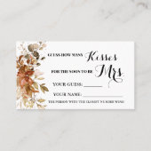 Automne Combien de baisers pour la carte de jeu Mm (Devant)