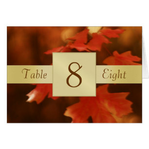 Automne Congé d'automne Numéro de table Plier Cart