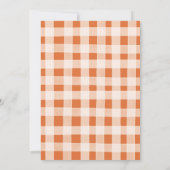 Automne Coral Florals Invitation Citrouille (Dos)