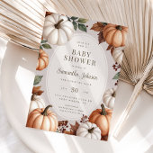 Automne Cosy Baby shower Citrouille Invitation