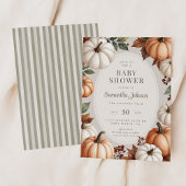 Automne Cosy Baby shower Citrouille Invitation