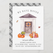 Automne cosy | Faire-part de déplacement de porte  (Devant / Derrière)