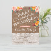 Automne Couleurs 75e Surprise Invitations de fête  (Debout devant)