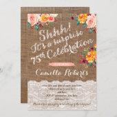 Automne Couleurs 75e Surprise Invitations de fête  (Devant / Derrière)