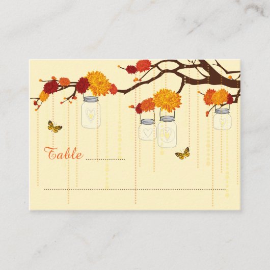 Automne Dahlia Branche Mariage moderne Cartes de P (Devant)