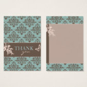 Automne Damask TY Carte pour notes C2 (Devant & derrière)