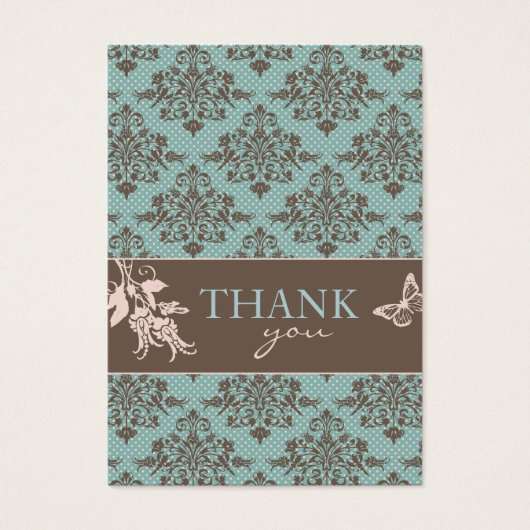 Automne Damask TY Carte pour notes C2 (Devant)