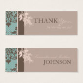 Automne Damask TY Skinny Card (Devant & derrière)