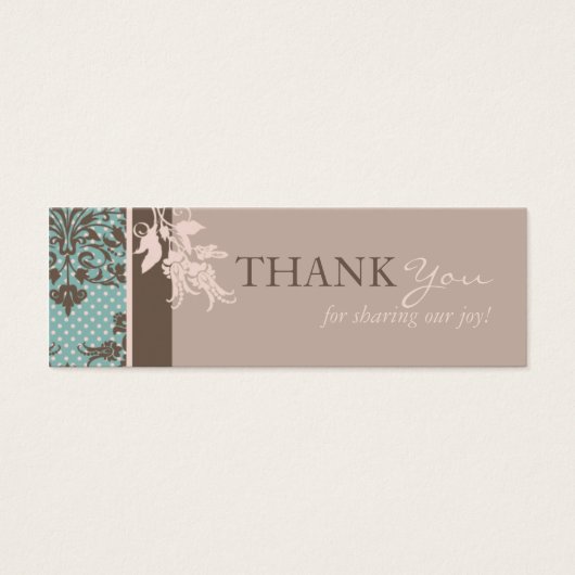 Automne Damask TY Skinny Card (Devant)