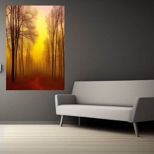 Automne dans la forêt | AI Art Poster