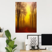 Automne dans la forêt | AI Art Poster (Bureau à domicile)