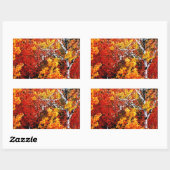 Automne dans la forêt - Peinture Art Stickers (Feuille)